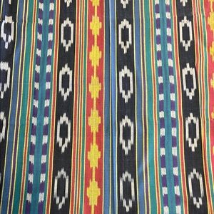 Vintage Vibrant Striped Woven Fabric - 1 yard